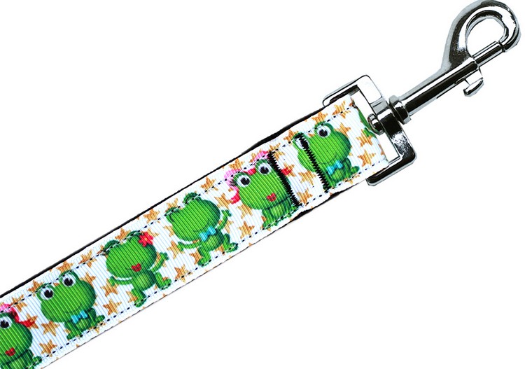 Happy Frogs Nylon Pet Leash 1in by 6ft